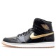 Scarpe Jordan 1 Retro High Black Metallic Gold 2013 Uomo AJ1 555088-019