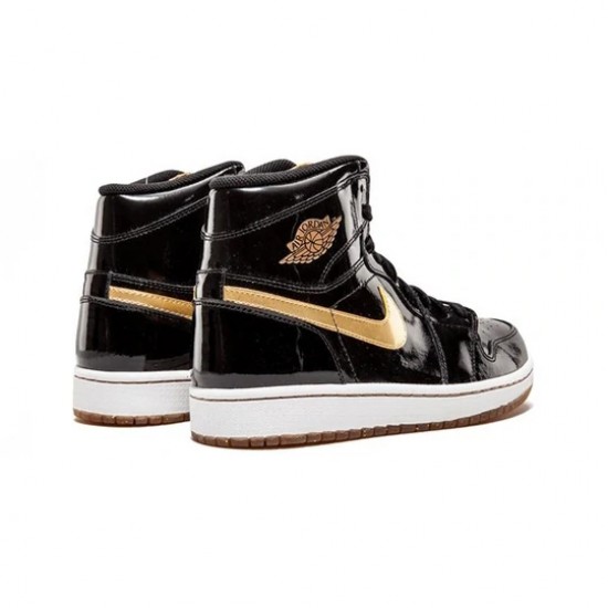 Scarpe Jordan 1 Retro High Black Metallic Gold 2013 Uomo AJ1 555088-019