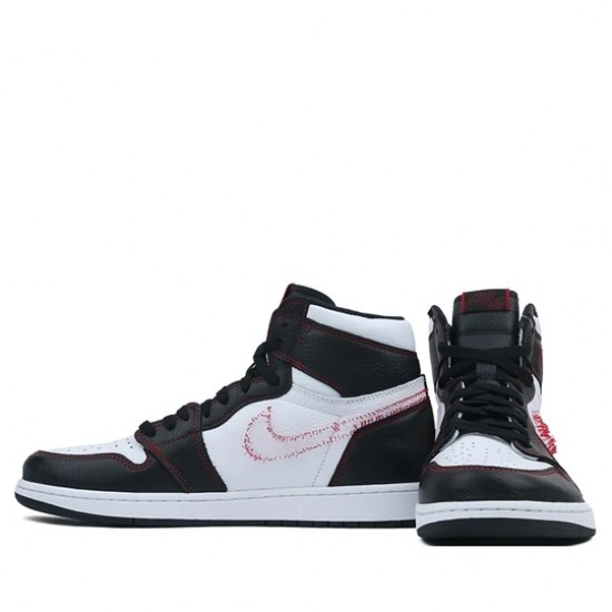 Scarpe Jordan 1 Retro High DefiantWhite Black Gym Red Uomo/Donna AJ1 CD6579-071