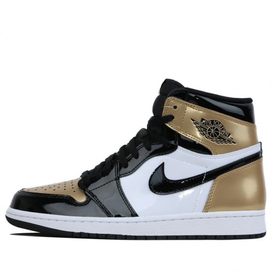 Scarpe Jordan 1 Retro High NRG Patent Gold Toe Donna/Uomo AJ1 861428-007