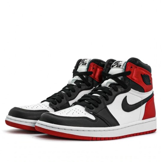 Scarpe Jordan 1 Retro High "Satin Black Toe" Uomo/Donna AJ1 CD0461-016