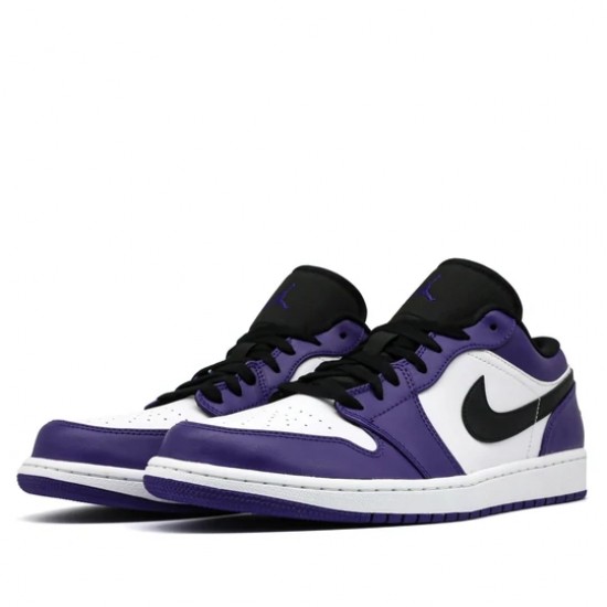 Scarpe Jordan 1 Low Court Purple White Uomo/Donna AJ1 553558-500