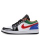 Scarpe Jordan 1 Low Multi-Color Black Toe Donna/Uomo AJ1 CZ4776-101