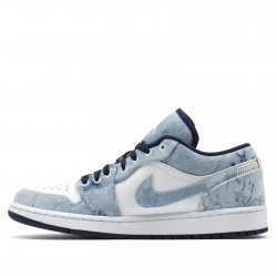 Scarpe Jordan 1 Low "Washed Denim" Uomo/Donna AJ1 CZ8455-100