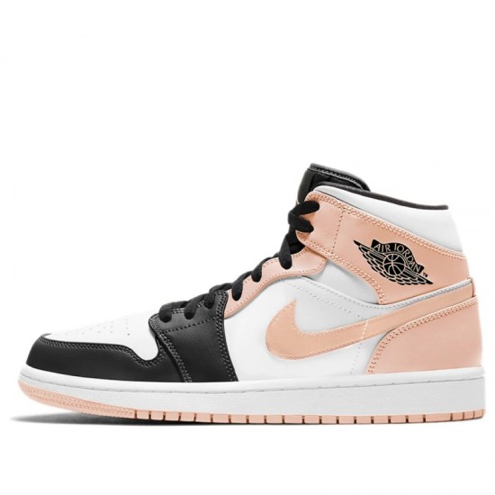 Scarpe Jordan 1 Mid Arctic Orange Black Toe Donna/Uomo AJ1 554725-133