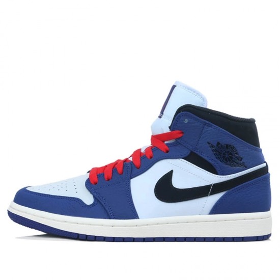 Scarpe Jordan 1 Mid Deep Royal Blue Black Donna/Uomo AJ1 852542-400