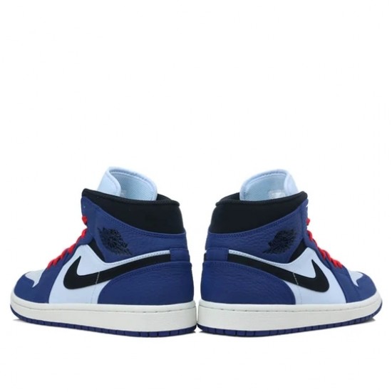 Scarpe Jordan 1 Mid Deep Royal Blue Black Donna/Uomo AJ1 852542-400