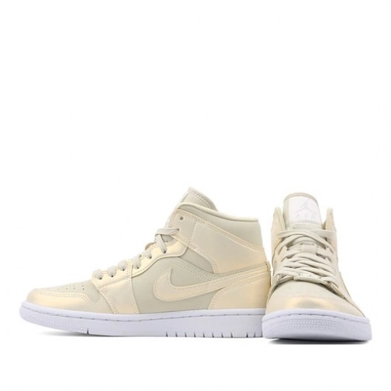 Scarpe Jordan 1 Mid Goose Feather Yellow Donna AJ1 CK6587-200