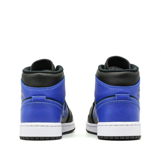 Scarpe Jordan 1 Mid Hyper Royal Tumbled Leather Donna/Uomo AJ1 554724-077