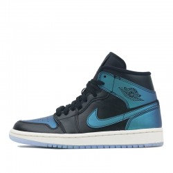 Scarpe Jordan 1 Mid "Iridescent Black" Uomo/Donna AJ1 BQ6472-009