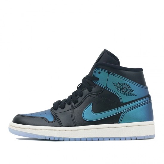 Scarpe Jordan 1 Mid Iridescent Black Uomo/Donna AJ1 BQ6472-009