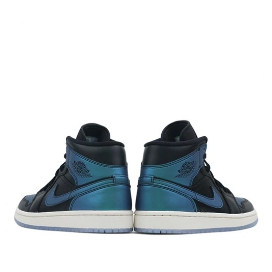 Scarpe Jordan 1 Mid "Iridescent Black" Uomo/Donna AJ1 BQ6472-009