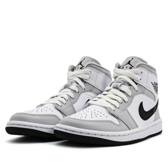 Scarpe Jordan 1 Mid "Light Smoke Grey" Uomo/Donna AJ1 BQ6472-015