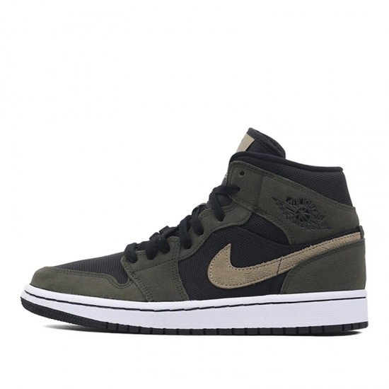 Scarpe Jordan 1 Mid Military Olive Donna/Uomo AJ1 BQ6472-030