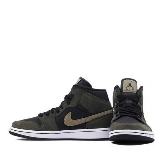 Scarpe Jordan 1 Mid Military Olive Donna/Uomo AJ1 BQ6472-030