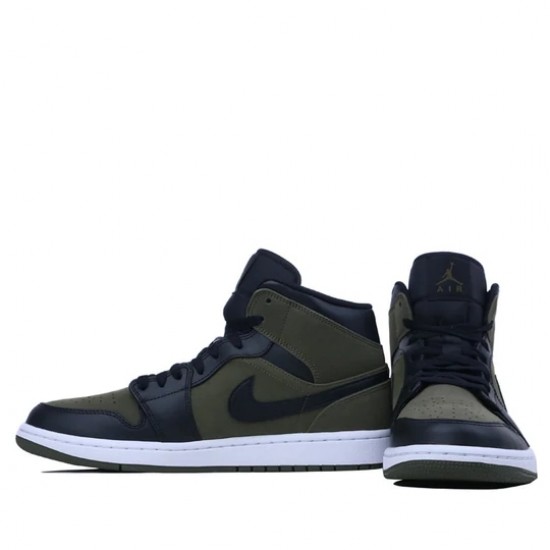 Scarpe Jordan 1 Mid "Olive Canvas" Donna/Uomo AJ1 554724-301