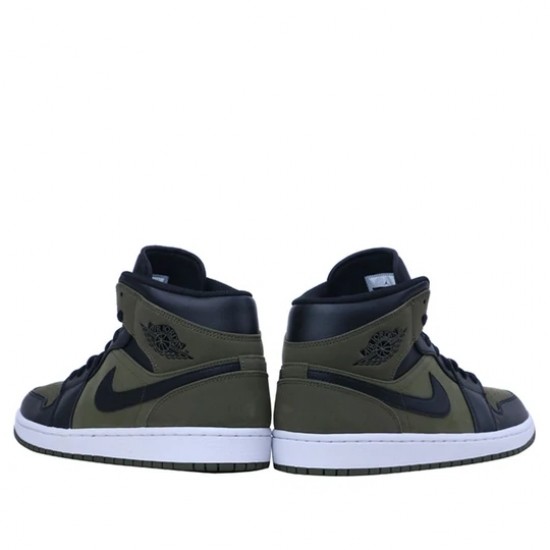 Scarpe Jordan 1 Mid Olive Canvas Donna/Uomo AJ1 554724-301