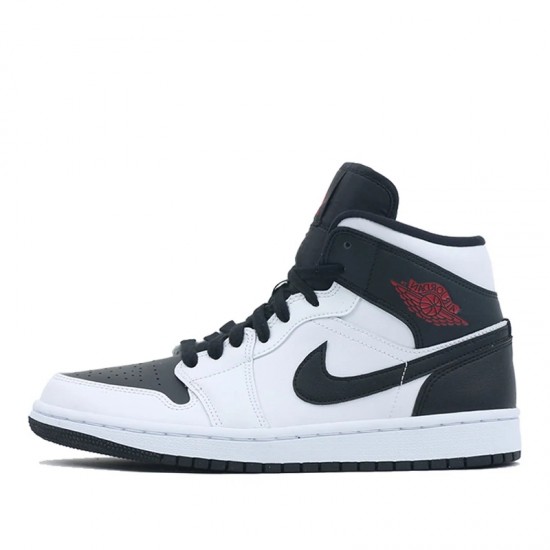 Scarpe Jordan 1 Mid Reverse Black Toe Donna/Uomo AJ1 BQ6472-101