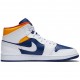 Scarpe Jordan 1 Mid Royal Blue Laser Orange Donna/Uomo AJ1 554724-131