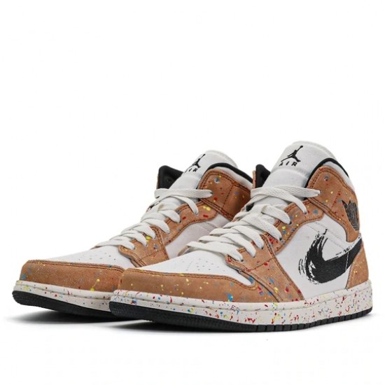 Scarpe Jordan 1 Mid SE Brushstroke Donna/Uomo AJ1 DA8005-100