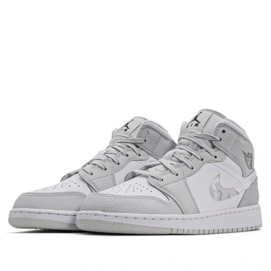 Scarpe Jordan 1 Mid SE Grey Camo Donna/Uomo AJ1 DD3235-100