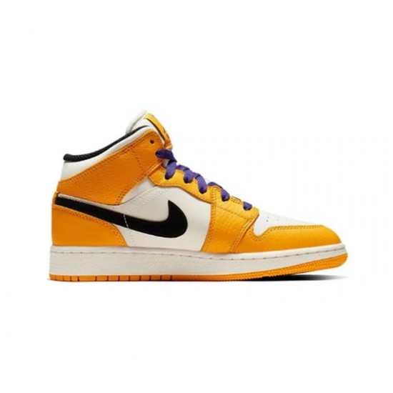 Scarpe Jordan 1 Mid SE Lakers Donna/Uomo AJ1 BQ6931-700