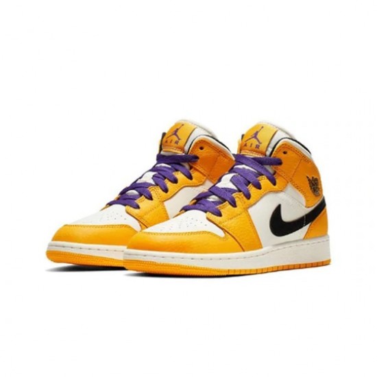 Scarpe Jordan 1 Mid SE Lakers Donna/Uomo AJ1 BQ6931-700