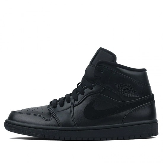 Scarpe Jordan 1 Mid Triple Black Donna/Uomo AJ1 554724-090