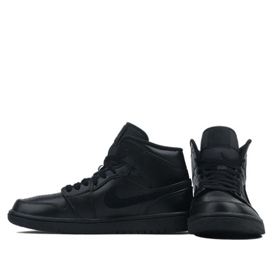 Scarpe Jordan 1 Mid Triple Black Donna/Uomo AJ1 554724-090