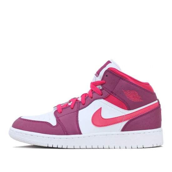 Scarpe Jordan 1 Mid True Berry Rush Pink Donna AJ1 555112-661