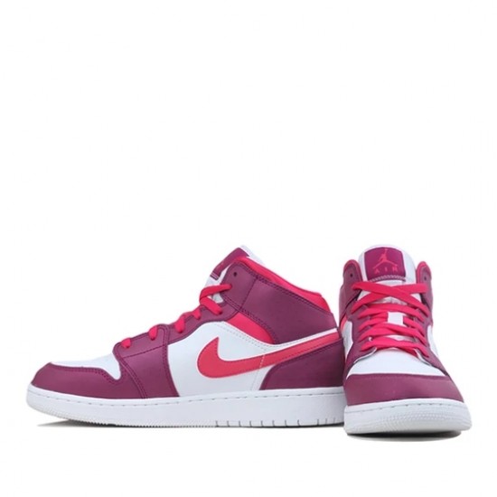 Scarpe Jordan 1 Mid True Berry Rush Pink Donna AJ1 555112-661