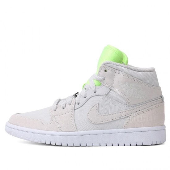 Scarpe Jordan 1 Mid Vast Grey Ghost Green Donna/Uomo AJ1 CV3018-001