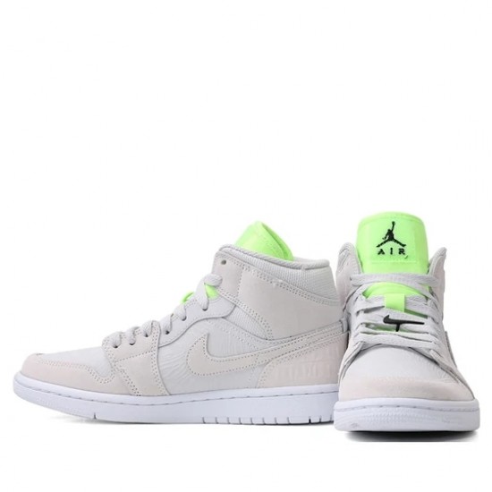 Scarpe Jordan 1 Mid Vast Grey Ghost Green Donna/Uomo AJ1 CV3018-001