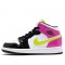 Scarpe Jordan 1 Mid "White Black Cyber Pink" Donna AJ1 CZ9835-100