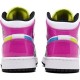 Scarpe Jordan 1 Mid White Black Cyber Pink Donna AJ1 CZ9835-100