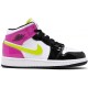 Scarpe Jordan 1 Mid White Black Cyber Pink Donna AJ1 CZ9835-100