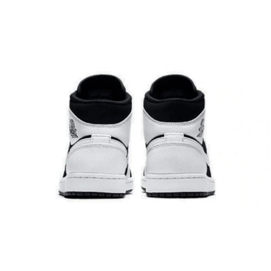 Scarpe Jordan 1 Mid White Black Donna/Uomo AJ1 554725-113