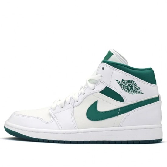 Scarpe Jordan 1 Mid White Mystic Green Donna/Uomo AJ1 CD6759-103