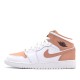 Scarpe Jordan 1 Mid White Rose Gold GS AJ1 555112-190