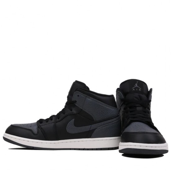 Scarpe Jordan 1 Retro Mid Black Dark Grey Uomo/Donna AJ1 554724-041