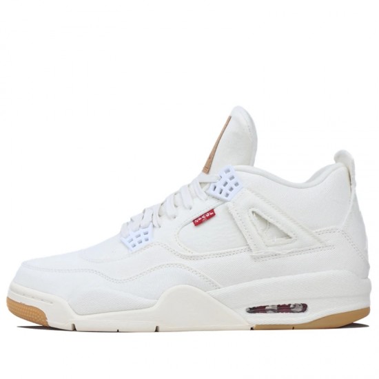 Scarpe Jordan 4 Retro "Levi's White" Uomo/Donna AJ4 AO2571-100