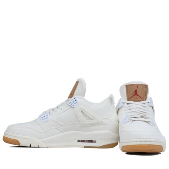 Scarpe Jordan 4 Retro "Levi's White" Uomo/Donna AJ4 AO2571-100