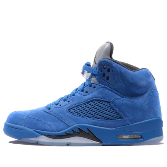 Scarpe Jordan 5 Retro Blue Suede Uomo AJ5 136027-401