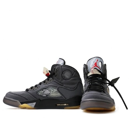 Scarpe Jordan 5 Retro Off-White Black Uomo AJ5 CT8480-001