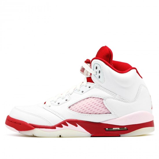 Scarpe Jordan 5 Retro White Pink Red Uomo/Donna AJ5 440892-106