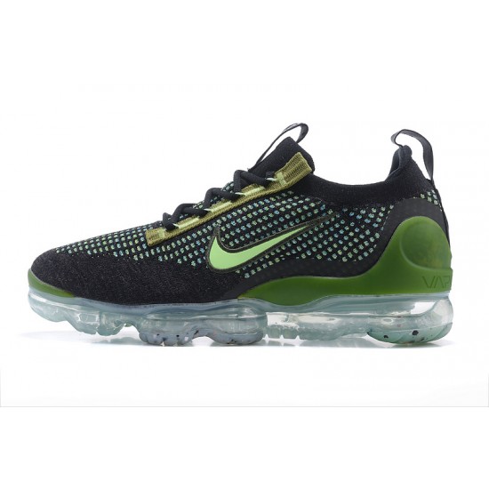 Scarpe Air VaporMax 2021 Flyknit Nero Verde DQ7640-001 Donna/Uomo