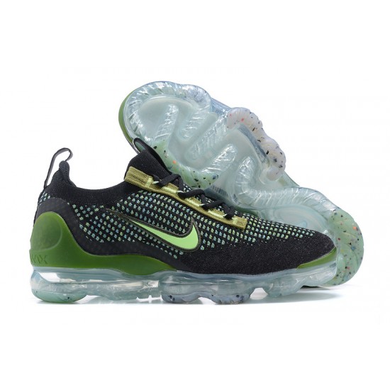 Scarpe Air VaporMax 2021 Flyknit Nero Verde DQ7640-001 Donna/Uomo