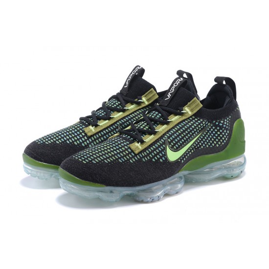 Scarpe Air VaporMax 2021 Flyknit Nero Verde DQ7640-001 Donna/Uomo