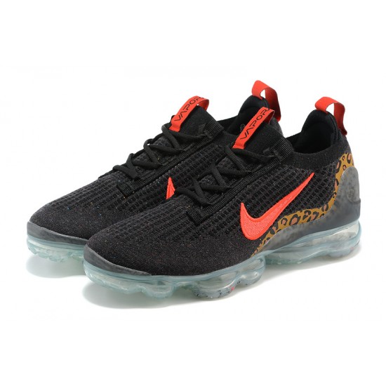 Scarpe Air VaporMax 2021 Flyknit Nero Rosso Donna/Uomo