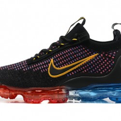 Scarpe Air VaporMax 2021 Flyknit Nero Rosso and Blu Donna/Uomo